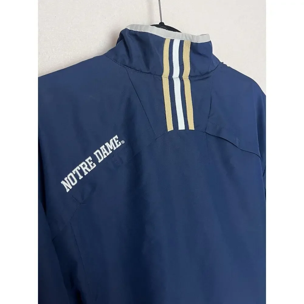 Notre Dame Adidas Climaproof Long Sleeve Quarter Zip Pullover Men's Size Large